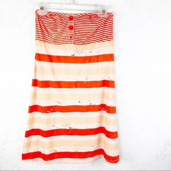 [F21] Flirty Stripe Strapless Dress - Picture 1 of 2